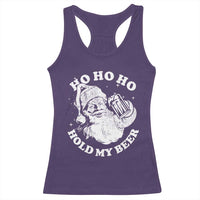 Santa Ho Ho Hold My Beer Racerback Tank Top Funny Christmas In July Summer Xmas - Wonder Print Shop