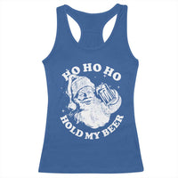 Santa Ho Ho Hold My Beer Racerback Tank Top Funny Christmas In July Summer Xmas - Wonder Print Shop