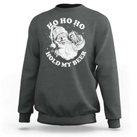 Santa Ho Ho Hold My Beer Sweatshirt Funny Christmas In July Summer Xmas - Wonder Print Shop