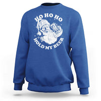 Santa Ho Ho Hold My Beer Sweatshirt Funny Christmas In July Summer Xmas - Wonder Print Shop