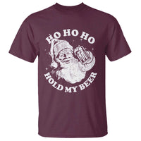 Santa Ho Ho Hold My Beer T Shirt Funny Christmas In July Summer Xmas - Wonder Print Shop