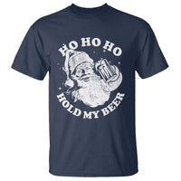 Santa Ho Ho Hold My Beer T Shirt Funny Christmas In July Summer Xmas - Wonder Print Shop