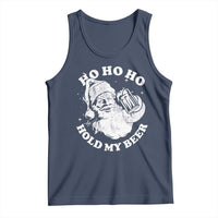 Santa Ho Ho Hold My Beer Tank Top Funny Christmas In July Summer Xmas - Wonder Print Shop
