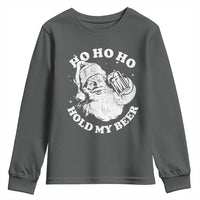 Santa Ho Ho Hold My Beer Youth Sweatshirt Funny Christmas In July Summer Xmas - Wonder Print Shop
