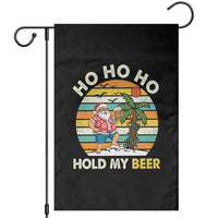 Christmas In July Santa Ho Ho Hold My Beer Garden Flag Summer Beach Hawaii Santa USA Flag - Wonder Print Shop