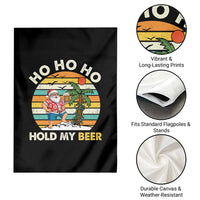 Christmas In July Santa Ho Ho Hold My Beer Garden Flag Summer Beach Hawaii Santa USA Flag - Wonder Print Shop