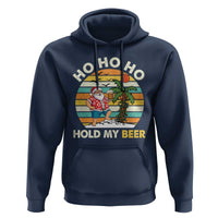 Christmas In July Santa Ho Ho Hold My Beer Hoodie Summer Beach Hawaii Santa USA Flag - Wonder Print Shop