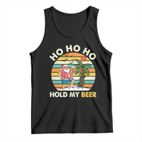 Christmas In July Santa Ho Ho Hold My Beer Tank Top Summer Beach Hawaii Santa USA Flag - Wonder Print Shop