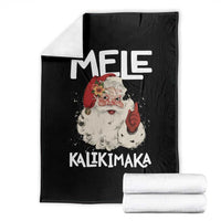 Mele Kalikimaka Throw Blanket Hawaii Christmas Party Santa - Wonder Print Shop