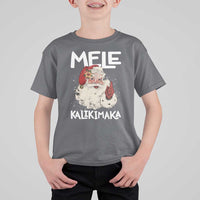 Mele Kalikimaka T Shirt For Kid Hawaii Christmas Party Santa - Wonder Print Shop