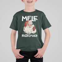 Mele Kalikimaka T Shirt For Kid Hawaii Christmas Party Santa - Wonder Print Shop