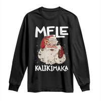 Mele Kalikimaka Long Sleeve Shirt Hawaii Christmas Party Santa - Wonder Print Shop