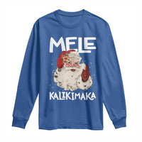 Mele Kalikimaka Long Sleeve Shirt Hawaii Christmas Party Santa - Wonder Print Shop