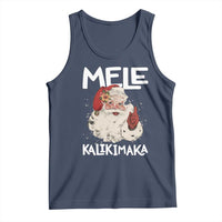 Mele Kalikimaka Tank Top Hawaii Christmas Party Santa - Wonder Print Shop
