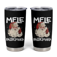Mele Kalikimaka Tumbler Cup Hawaii Christmas Party Santa - Wonder Print Shop