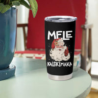 Mele Kalikimaka Tumbler Cup Hawaii Christmas Party Santa - Wonder Print Shop