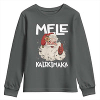 Mele Kalikimaka Youth Sweatshirt Hawaii Christmas Party Santa - Wonder Print Shop
