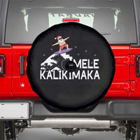 Christmas In July Surfing Santa Spare Tire Cover Mele Kalikimaka Summer Beach Hawaii - Wonder Print Shop