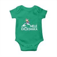 Christmas In July Surfing Santa Baby Onesie Mele Kalikimaka Summer Beach Hawaii - Wonder Print Shop
