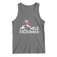 Christmas In July Surfing Santa Tank Top Mele Kalikimaka Summer Beach Hawaii - Wonder Print Shop