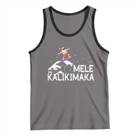 Christmas In July Surfing Santa Tank Top Mele Kalikimaka Summer Beach Hawaii - Wonder Print Shop