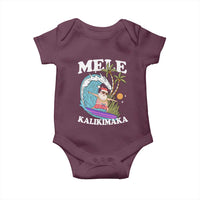 Mele Kalikimaka Hawaii Christmas Surfing Santa Baby Onesie Summer Beach Hawaii Xmas In July - Wonder Print Shop