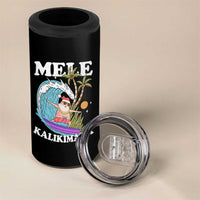 Mele Kalikimaka Hawaii Christmas Surfing Santa 4 in 1 Can Cooler Tumbler Summer Beach Hawaii Xmas In July - Wonder Print Shop