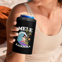 Mele Kalikimaka Hawaii Christmas Surfing Santa 4 in 1 Can Cooler Tumbler Summer Beach Hawaii Xmas In July - Wonder Print Shop