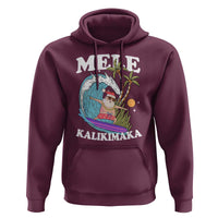 Mele Kalikimaka Hawaii Christmas Surfing Santa Hoodie Summer Beach Hawaii Xmas In July - Wonder Print Shop