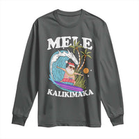Mele Kalikimaka Hawaii Christmas Surfing Santa Long Sleeve Shirt Summer Beach Hawaii Xmas In July - Wonder Print Shop