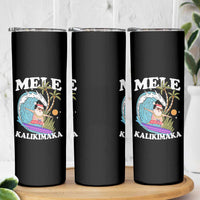 Mele Kalikimaka Hawaii Christmas Surfing Santa Skinny Tumbler Summer Beach Hawaii Xmas In July - Wonder Print Shop