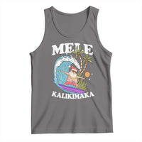 Mele Kalikimaka Hawaii Christmas Surfing Santa Tank Top Summer Beach Hawaii Xmas In July - Wonder Print Shop