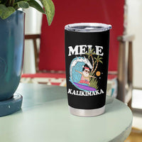 Mele Kalikimaka Hawaii Christmas Surfing Santa Tumbler Cup Summer Beach Hawaii Xmas In July - Wonder Print Shop