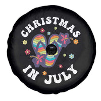 Christmas In July Summer Beach Spare Tire Cover Hawaii Flip Flops Hibiscus - Wonder Print Shop