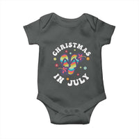 Christmas In July Summer Beach Baby Onesie Hawaii Flip Flops Hibiscus - Wonder Print Shop