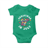 Christmas In July Summer Beach Baby Onesie Hawaii Flip Flops Hibiscus - Wonder Print Shop
