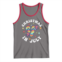 Christmas In July Summer Beach Tank Top Hawaii Flip Flops Hibiscus - Wonder Print Shop