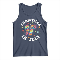 Christmas In July Summer Beach Tank Top Hawaii Flip Flops Hibiscus - Wonder Print Shop