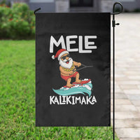 Mele Kalikimaka Garden Flag Santa Water Skiing Summer Beach Hawaiian Christmas In July - Wonder Print Shop