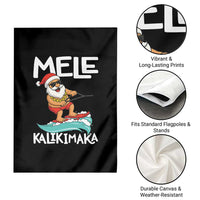 Mele Kalikimaka Garden Flag Santa Water Skiing Summer Beach Hawaiian Christmas In July - Wonder Print Shop