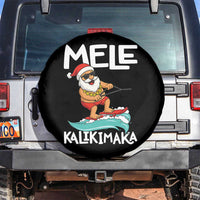 Mele Kalikimaka Spare Tire Cover Santa Water Skiing Summer Beach Hawaiian Christmas In July - Wonder Print Shop
