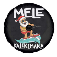 Mele Kalikimaka Spare Tire Cover Santa Water Skiing Summer Beach Hawaiian Christmas In July - Wonder Print Shop