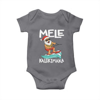 Mele Kalikimaka Baby Onesie Santa Water Skiing Summer Beach Hawaiian Christmas In July - Wonder Print Shop