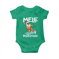 Mele Kalikimaka Baby Onesie Santa Water Skiing Summer Beach Hawaiian Christmas In July - Wonder Print Shop
