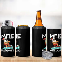 Mele Kalikimaka 4 in 1 Can Cooler Tumbler Santa Water Skiing Summer Beach Hawaiian Christmas In July - Wonder Print Shop