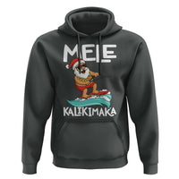 Mele Kalikimaka Hoodie Santa Water Skiing Summer Beach Hawaiian Christmas In July - Wonder Print Shop
