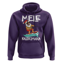 Mele Kalikimaka Hoodie Santa Water Skiing Summer Beach Hawaiian Christmas In July - Wonder Print Shop