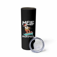 Mele Kalikimaka Skinny Tumbler Santa Water Skiing Summer Beach Hawaiian Christmas In July - Wonder Print Shop