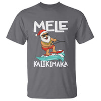 Mele Kalikimaka T Shirt Santa Water Skiing Summer Beach Hawaiian Christmas In July - Wonder Print Shop