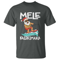 Mele Kalikimaka T Shirt Santa Water Skiing Summer Beach Hawaiian Christmas In July - Wonder Print Shop